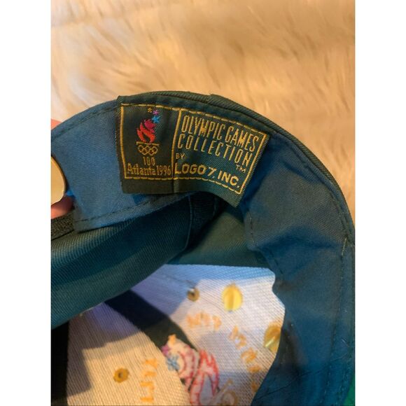 Vintage Atlanta 1996 Olympics Hat Snapback Green Logo 7 - Picture 6 of 8